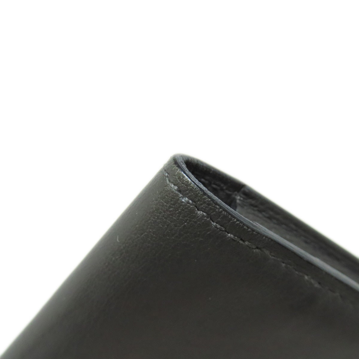 HERMES Long Wallet Purse Calfskin gray Citizen Twill Long Silk Inn Women Used