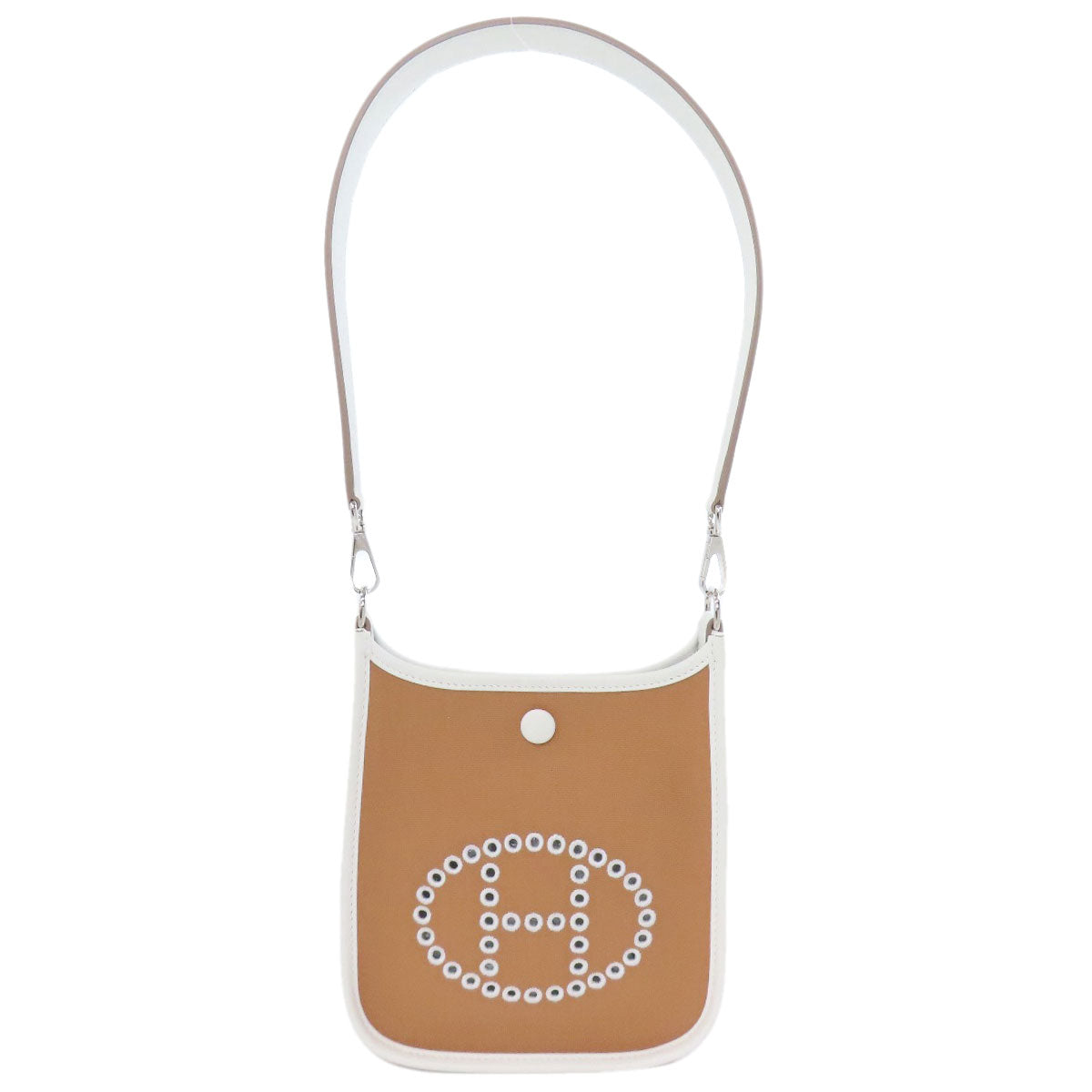HERMES Handbag Towar Officche Brown Neo Evelyn 16 TPM SilverMetal