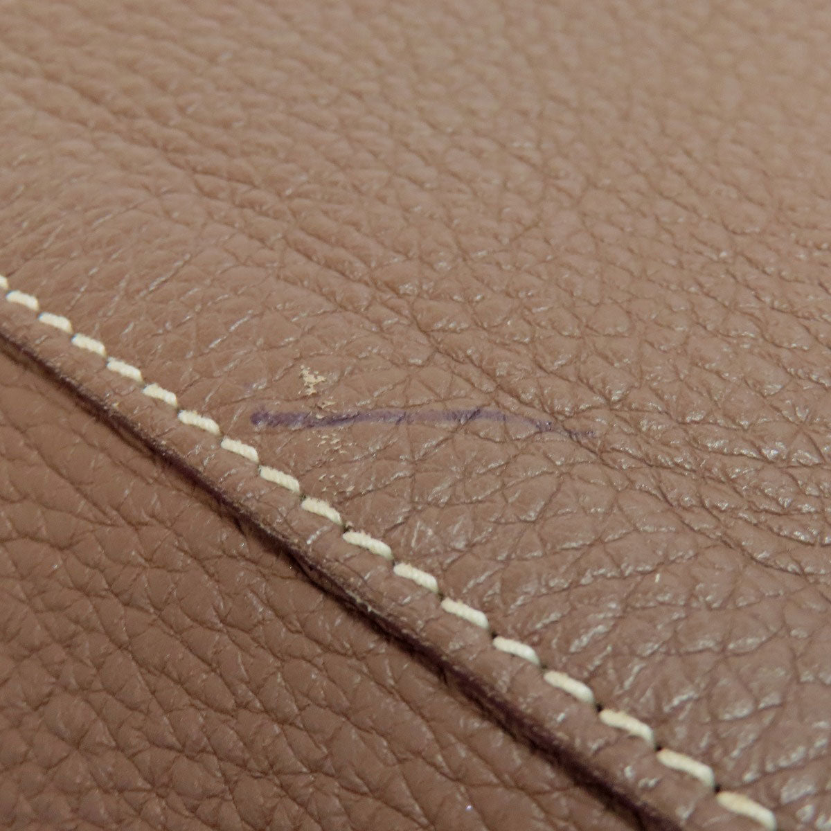 HERMES Tote Bag Taurillon Clemence beige Double Sense 36 Etoupe
