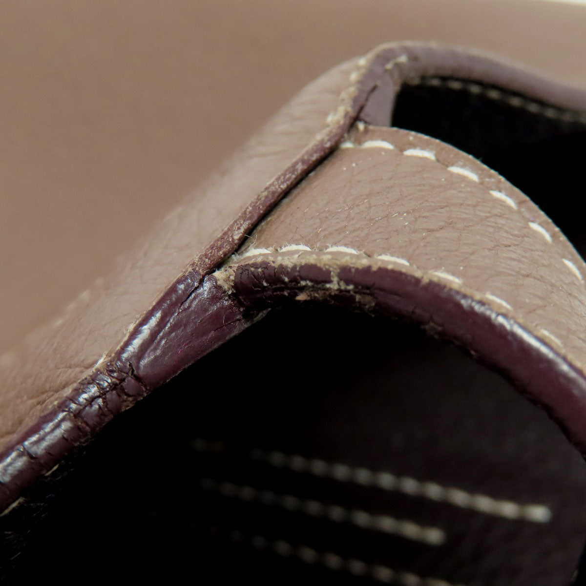 HERMES Tote Bag Taurillon Clemence beige Double Sense 36 Etoupe