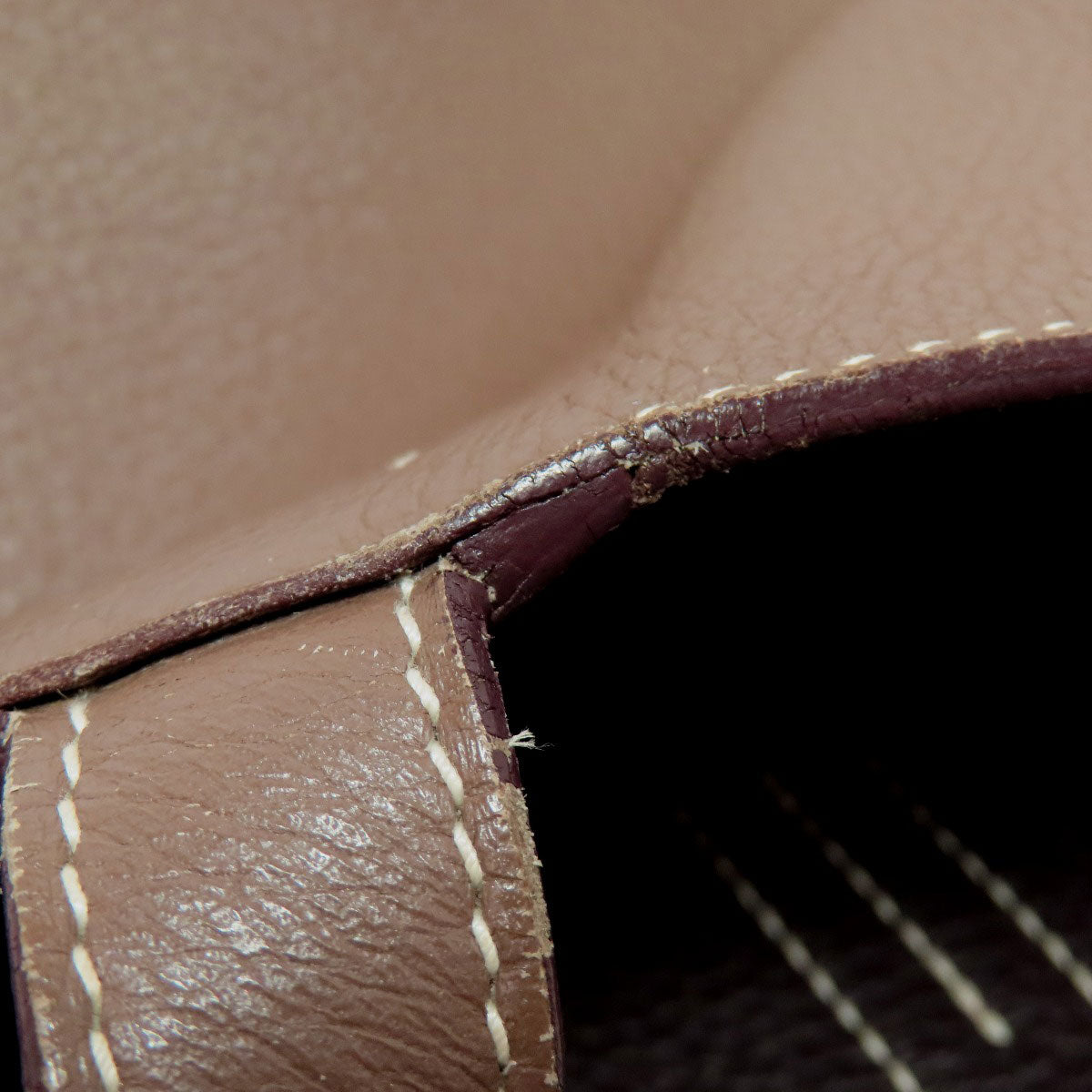 HERMES Tote Bag Taurillon Clemence beige Double Sense 36 Etoupe