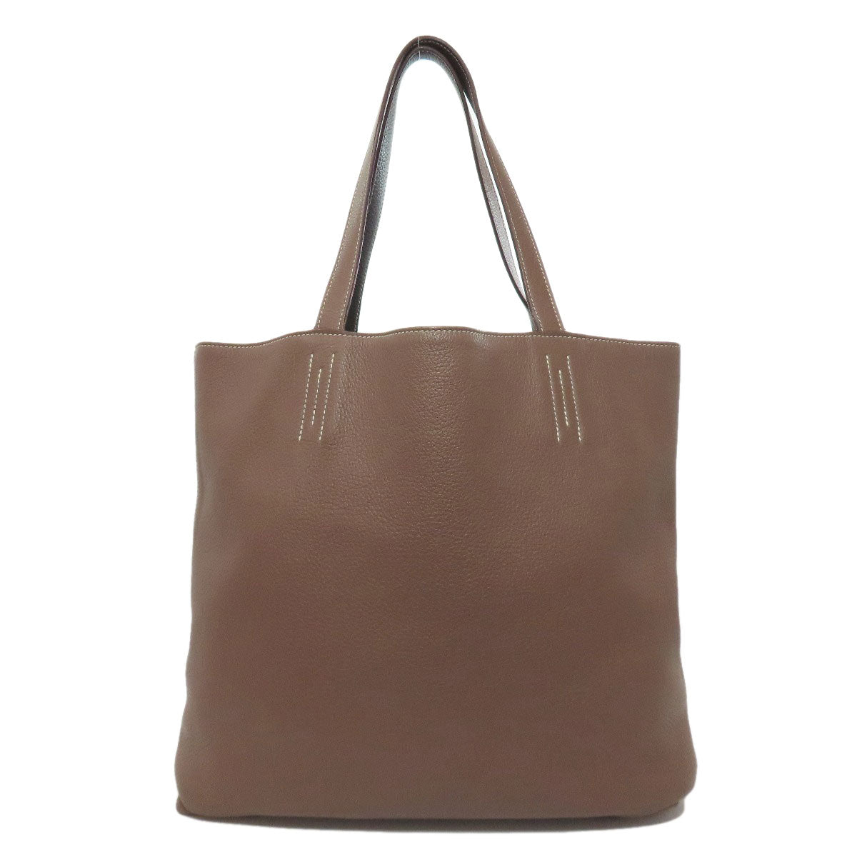 HERMES Tote Bag Taurillon Clemence beige Double Sense 36 Etoupe