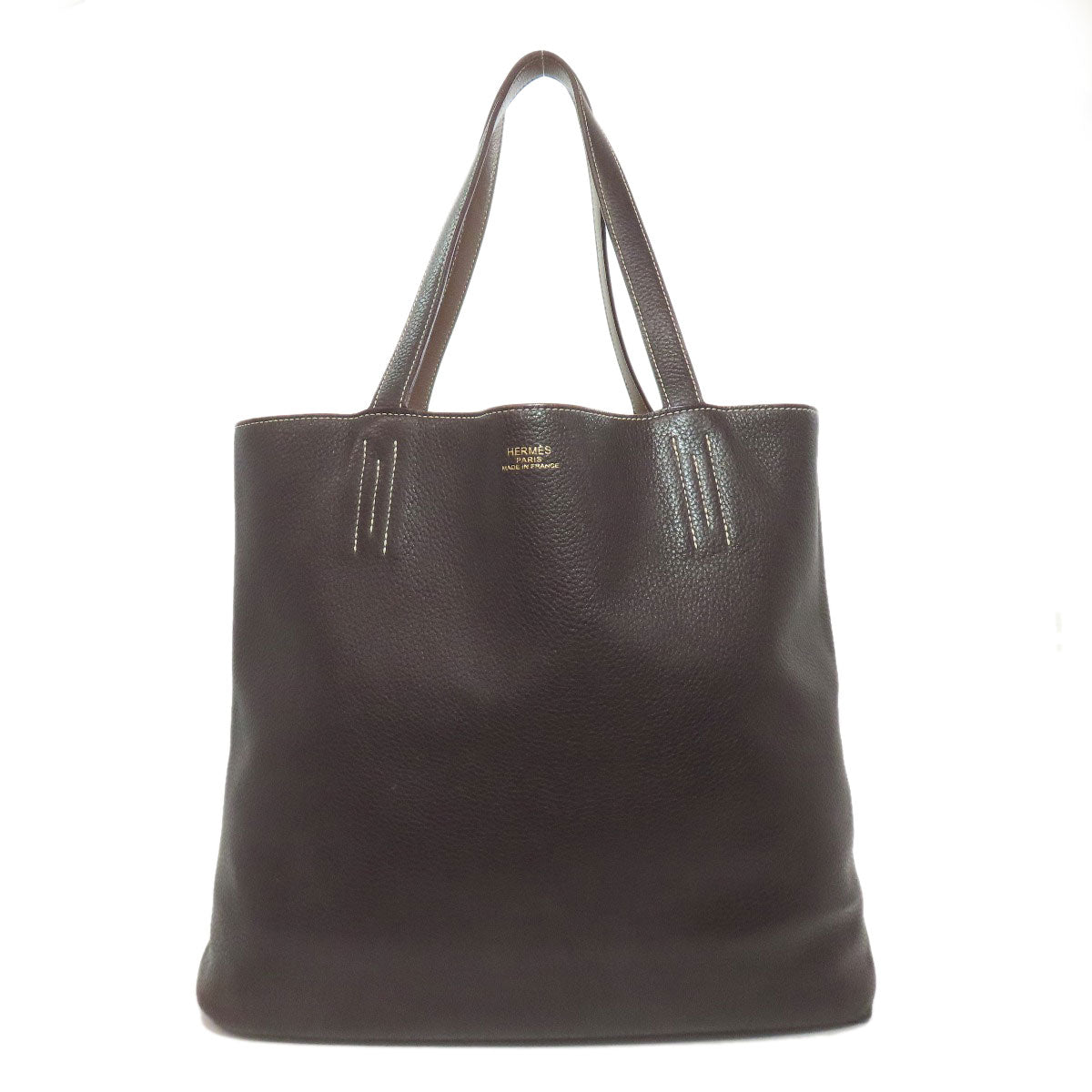 HERMES Tote Bag Taurillon Clemence beige Double Sense 36 Etoupe