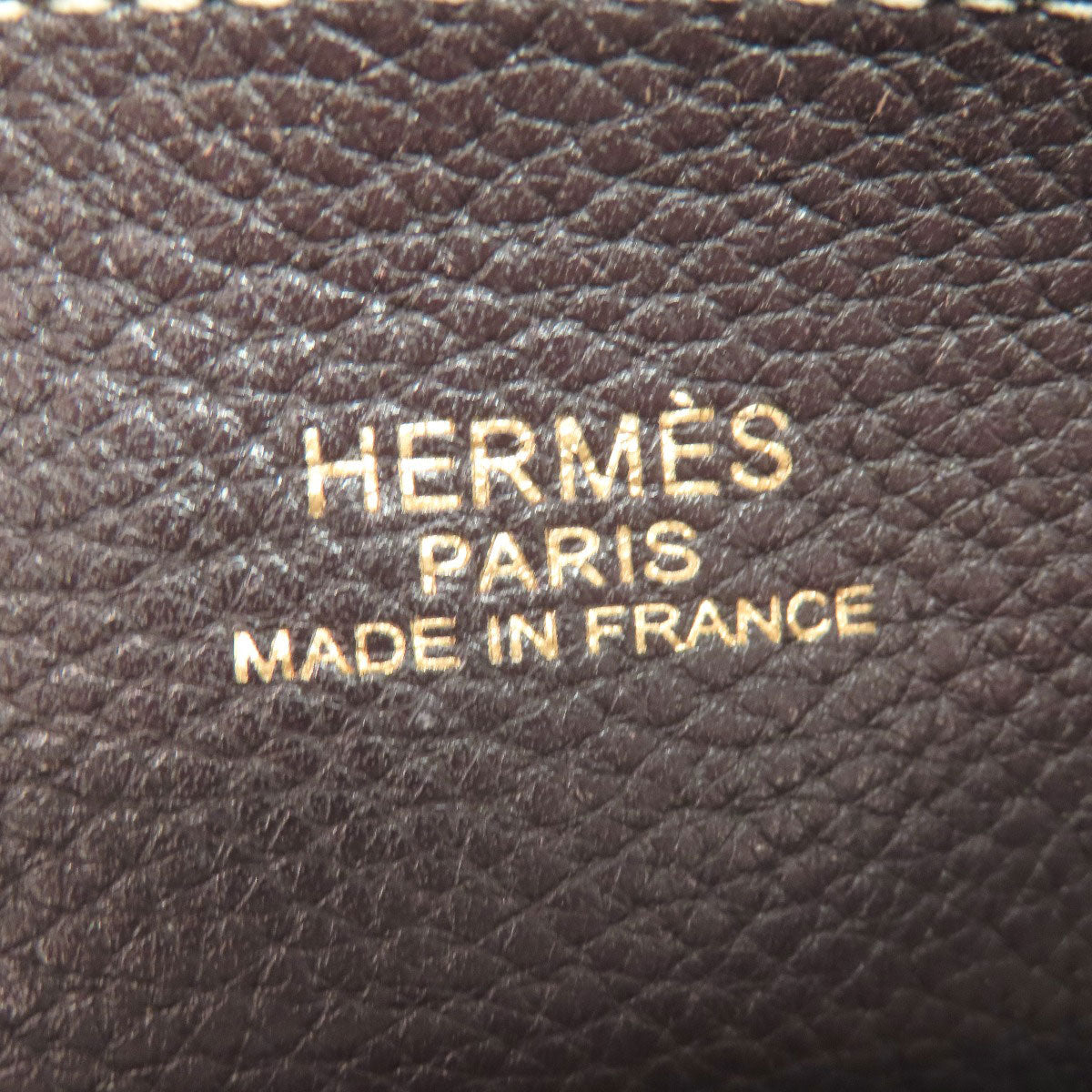 HERMES Tote Bag Taurillon Clemence beige Double Sense 36 Etoupe