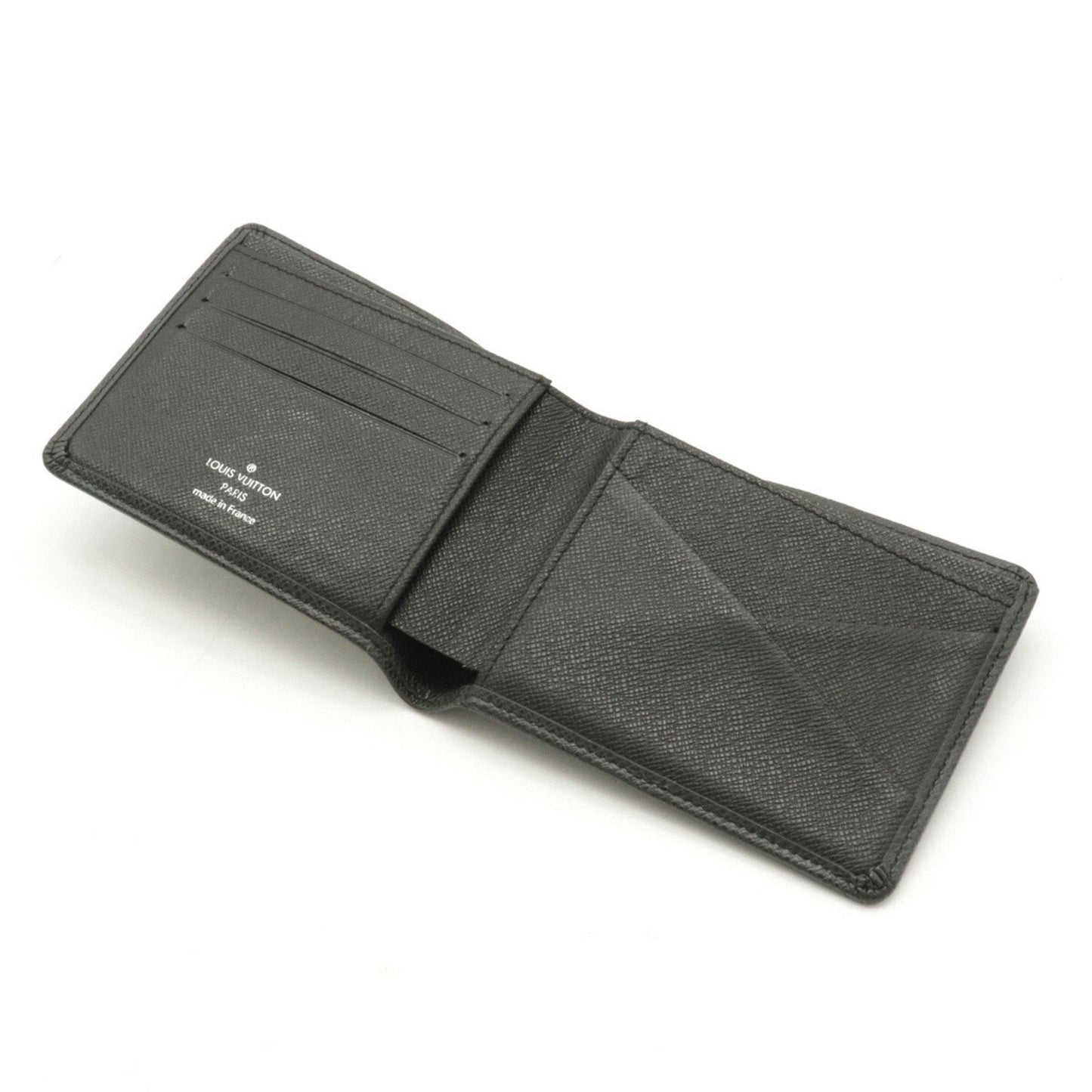 Louis Vuitton Black Leather PORTEFEUILLE MULTIPLE wallet accessories