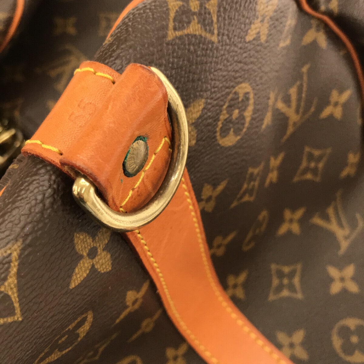 Louis Vuitton Brown Canvas Keepall Bandouli√®re 55 travel bag