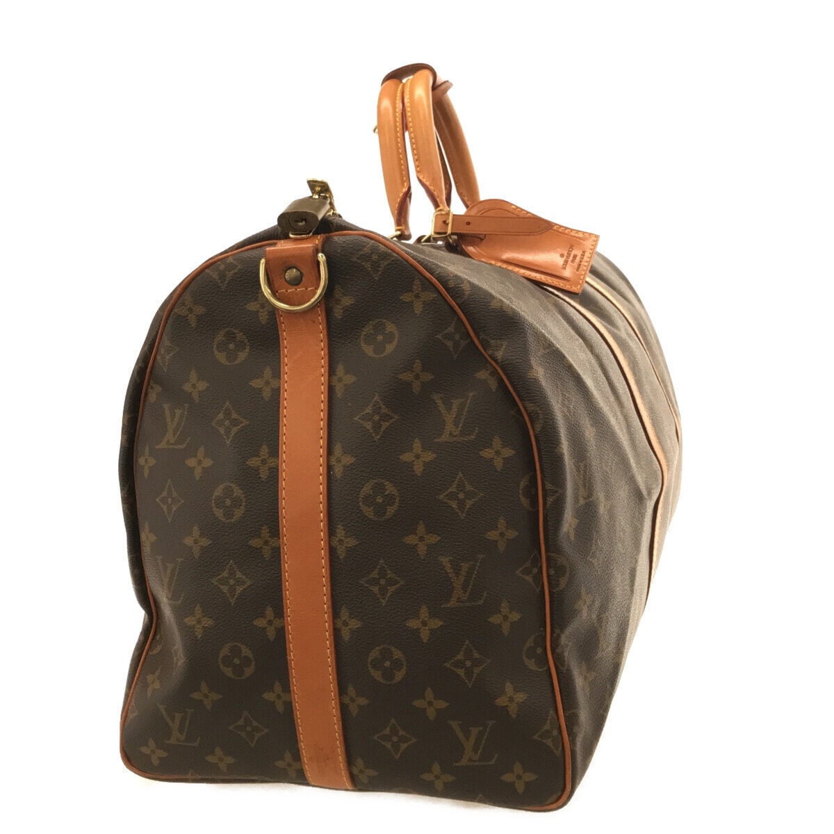 Louis Vuitton Brown Canvas Keepall Bandouli√®re 55 travel bag