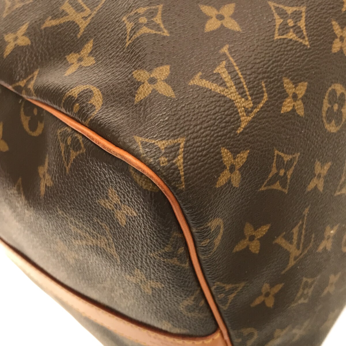 Louis Vuitton Brown Canvas Keepall Bandouli√®re 55 travel bag