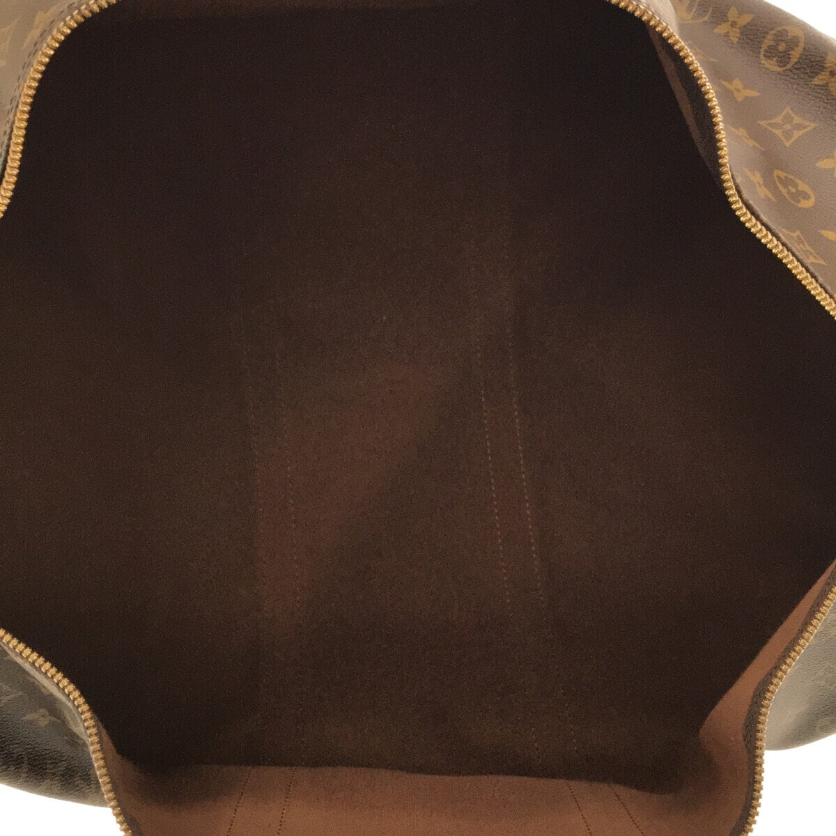 Louis Vuitton Brown Canvas Keepall Bandouli√®re 55 travel bag
