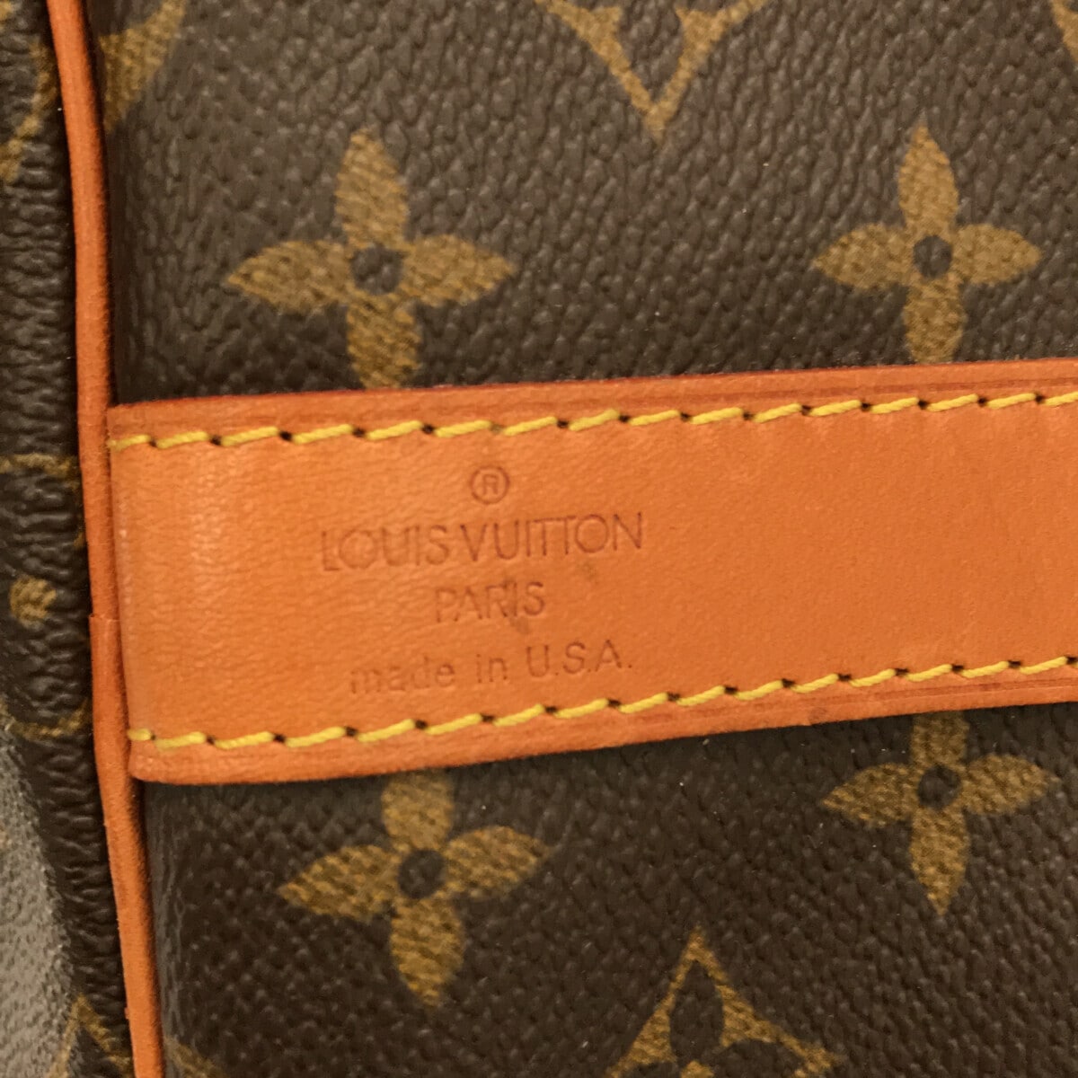 Louis Vuitton Brown Canvas Keepall Bandouli√®re 55 travel bag