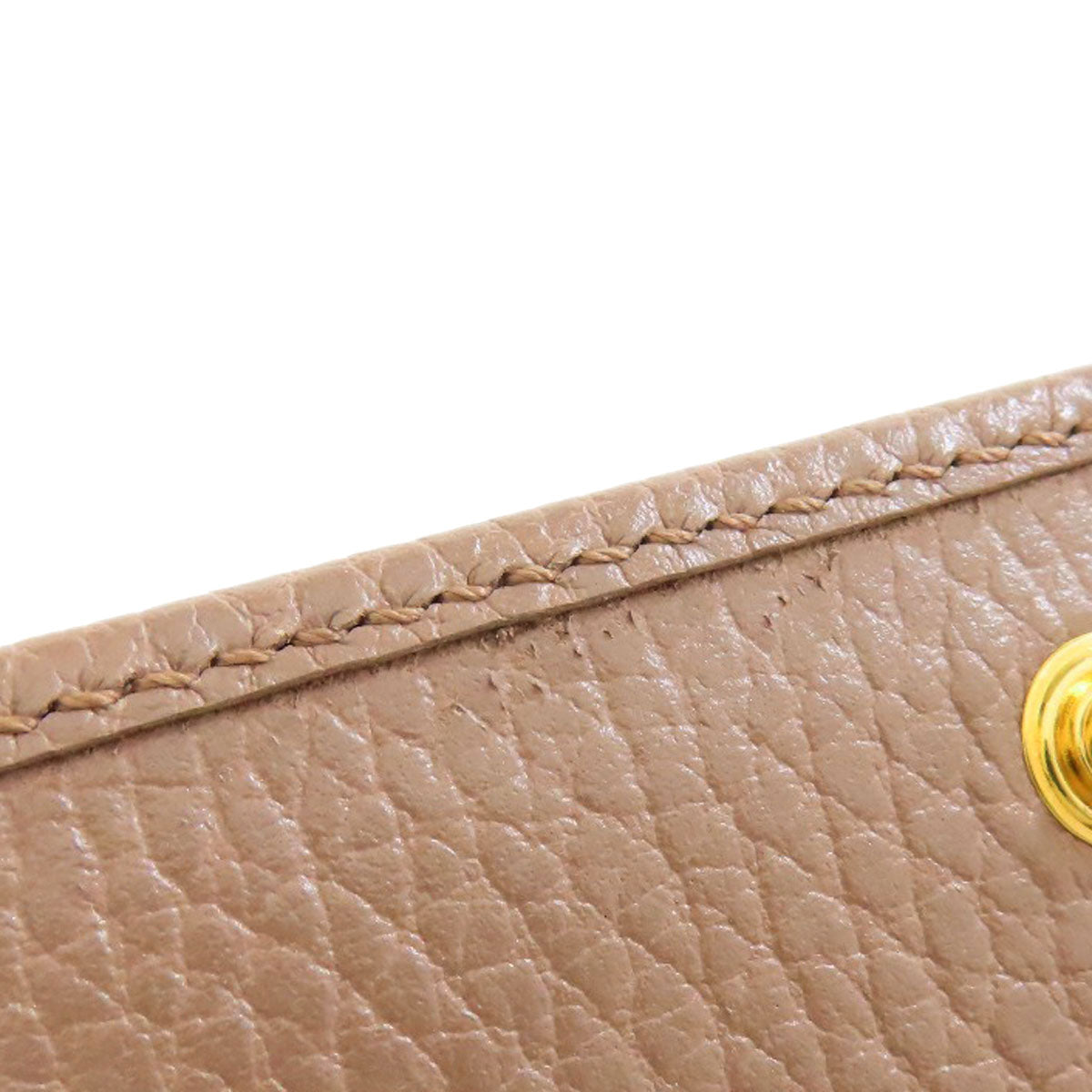 GUCCI Bifold Wallet 593587 leather beige Double G GG Marmont Medium Wallet Women Used