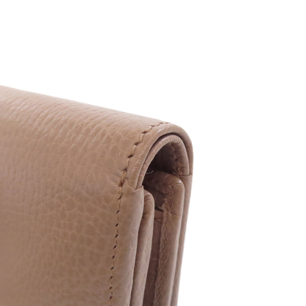GUCCI Bifold Wallet 593587 leather beige Double G GG Marmont Medium Wallet Women Used