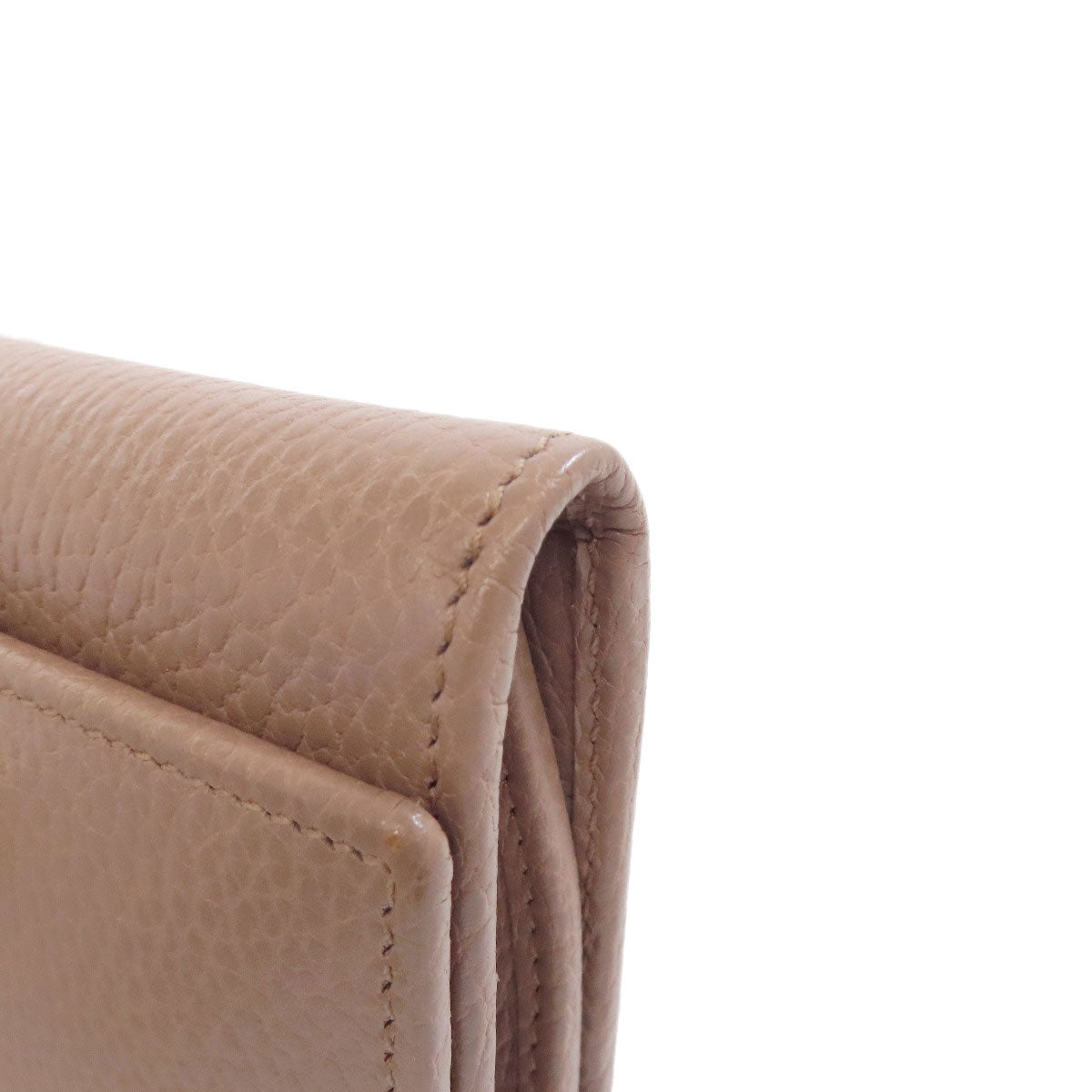 GUCCI Bifold Wallet 593587 leather beige Double G GG Marmont Medium Wallet Women Used