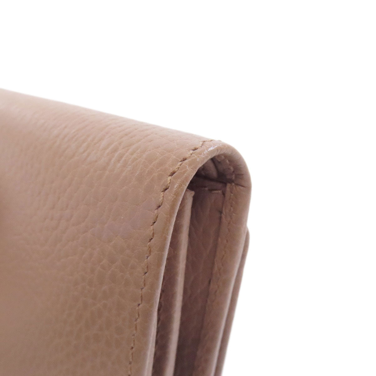 GUCCI Bifold Wallet 593587 leather beige Double G GG Marmont Medium Wallet Women Used
