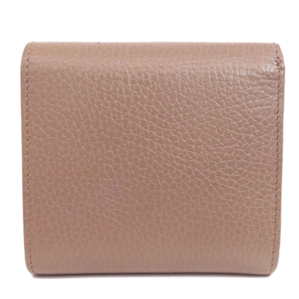 GUCCI Bifold Wallet 593587 leather beige Double G GG Marmont Medium Wallet Women Used