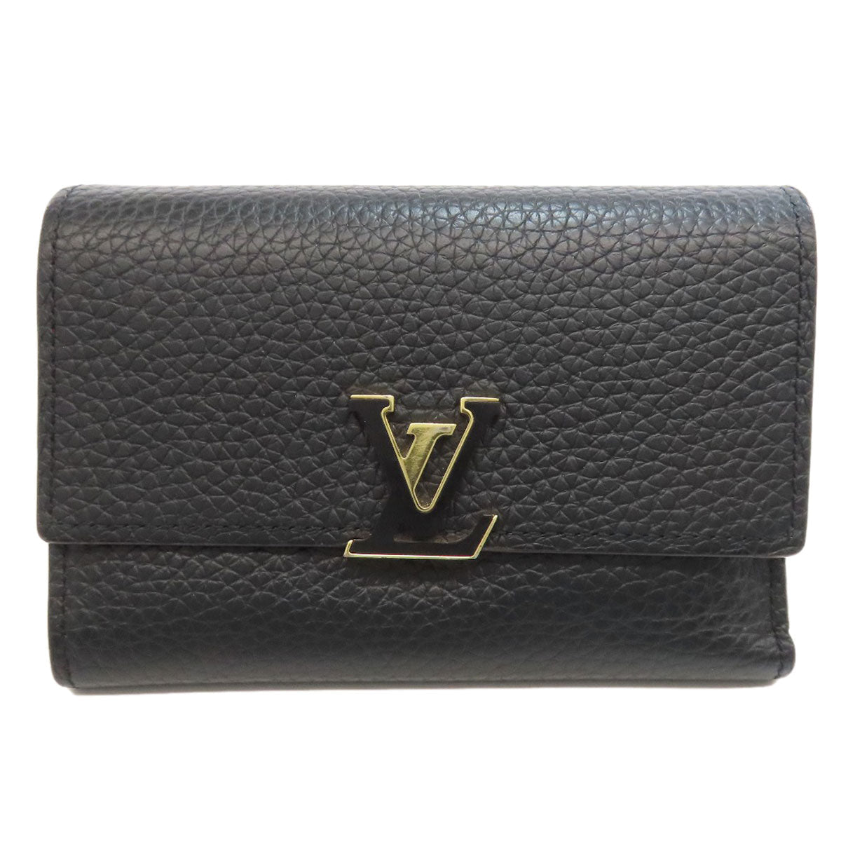LOUIS VUITTON Bifold Wallet M62157 Taurillon Clemence black Portefeuille Compact Women Used