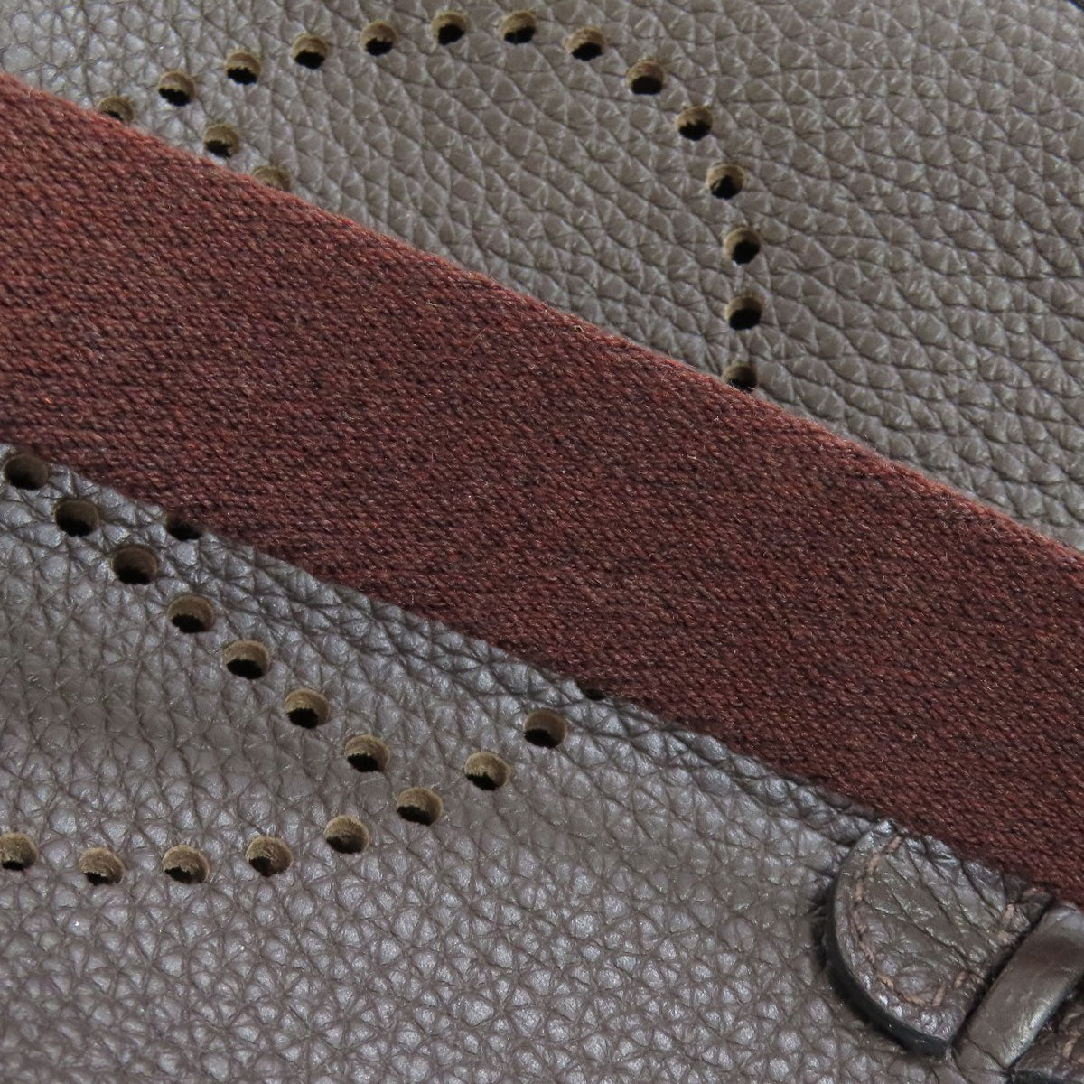 HERMES Shoulder Bag Taurillon Clemence Brown Evelyn TPM SilverMetal