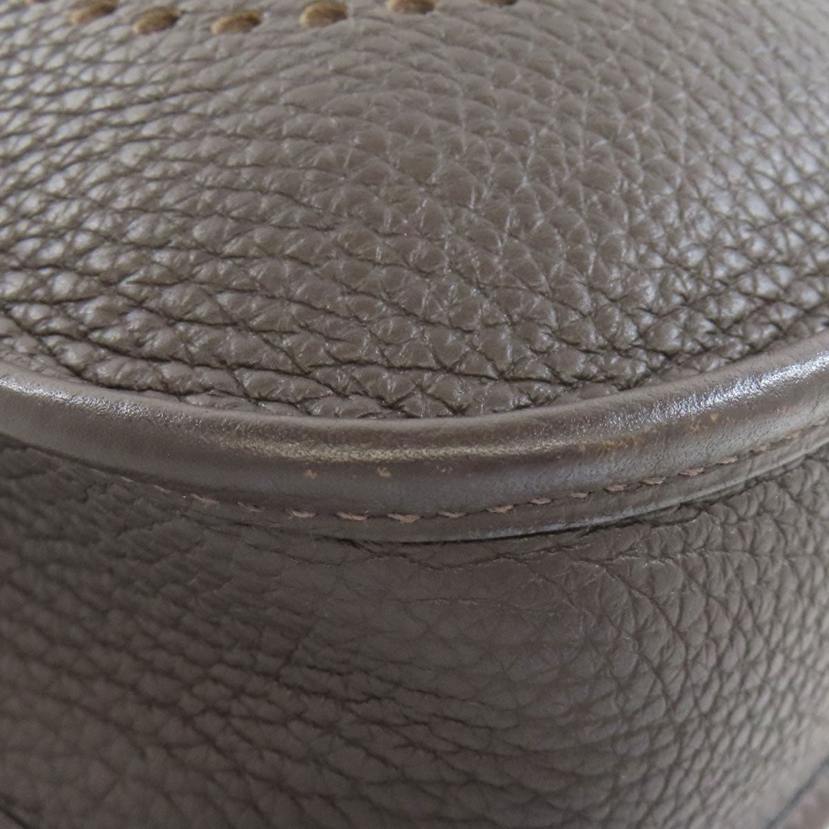 HERMES Shoulder Bag Taurillon Clemence Brown Evelyn TPM SilverMetal