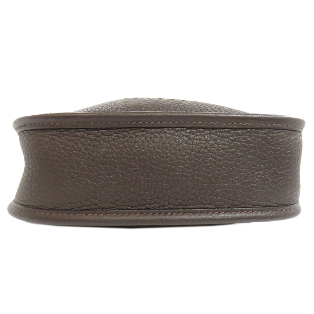 HERMES Shoulder Bag Taurillon Clemence Brown Evelyn TPM SilverMetal