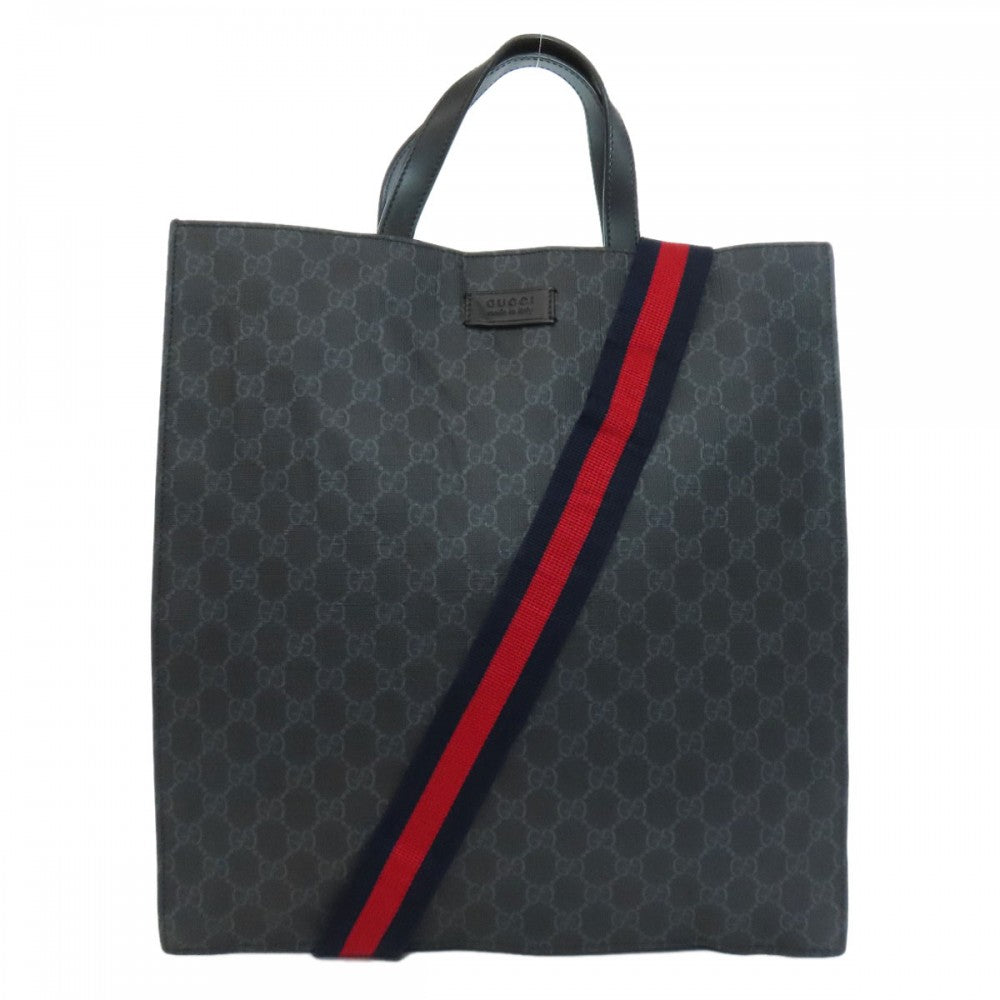 GUCCI Handbag 495559 PVC gray GG Supreme 2WAY
