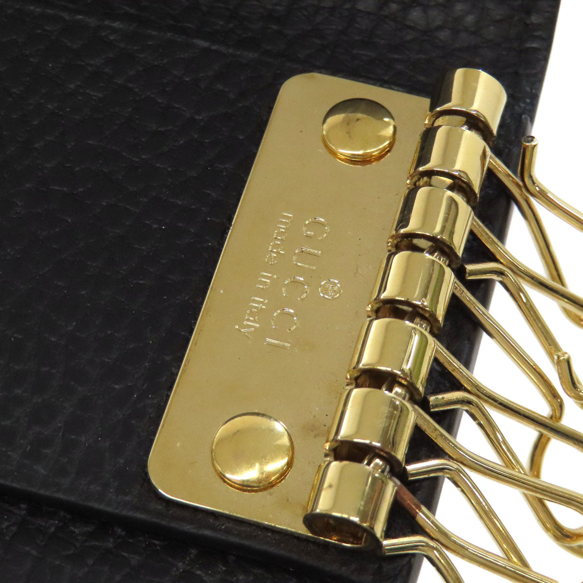 GUCCI Key case Key holder  456118 PVC, Leather Brown Double G GG Marmont Women Used