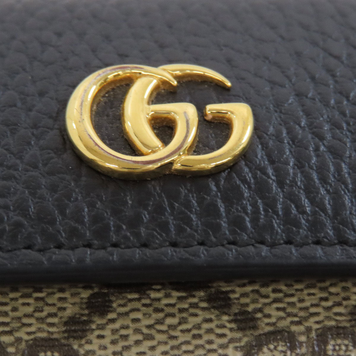 GUCCI Key case Key holder  456118 PVC, Leather Brown Double G GG Marmont Women Used