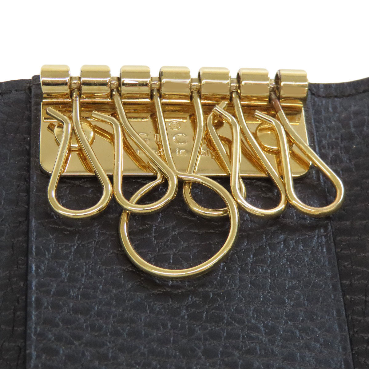 GUCCI Key case Key holder  456118 PVC, Leather Brown Double G GG Marmont Women Used