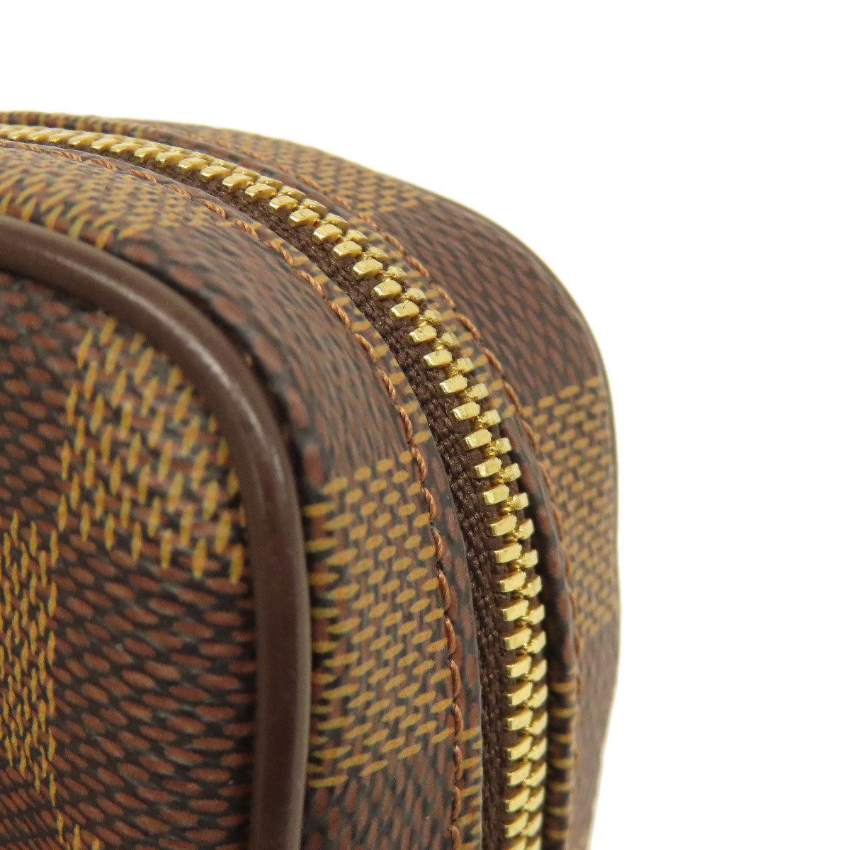 LOUIS VUITTON Accessory pouch N61738 Damier canvas Brown Etui Okapi PM Women Used