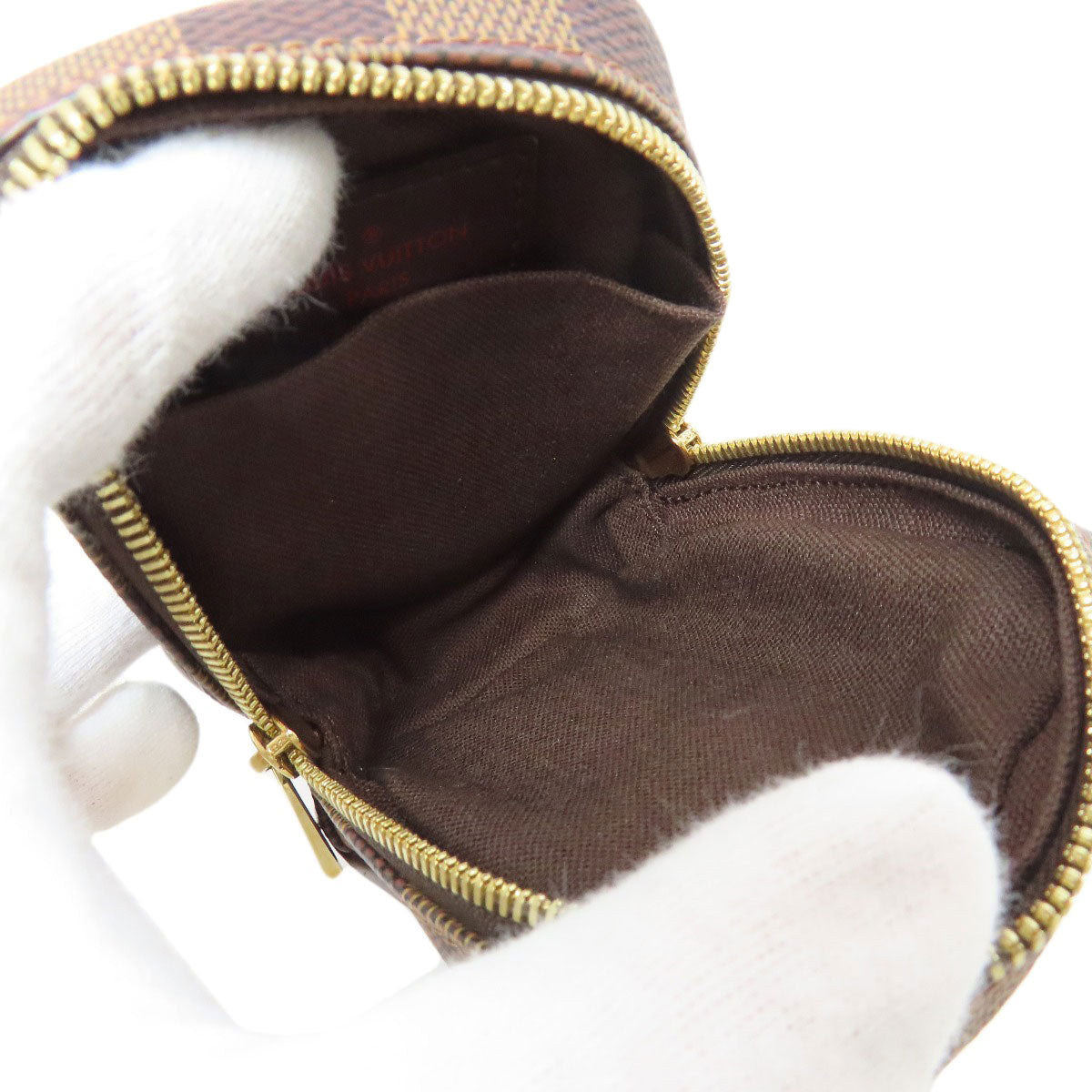 LOUIS VUITTON Accessory pouch N61738 Damier canvas Brown Etui Okapi PM Women Used