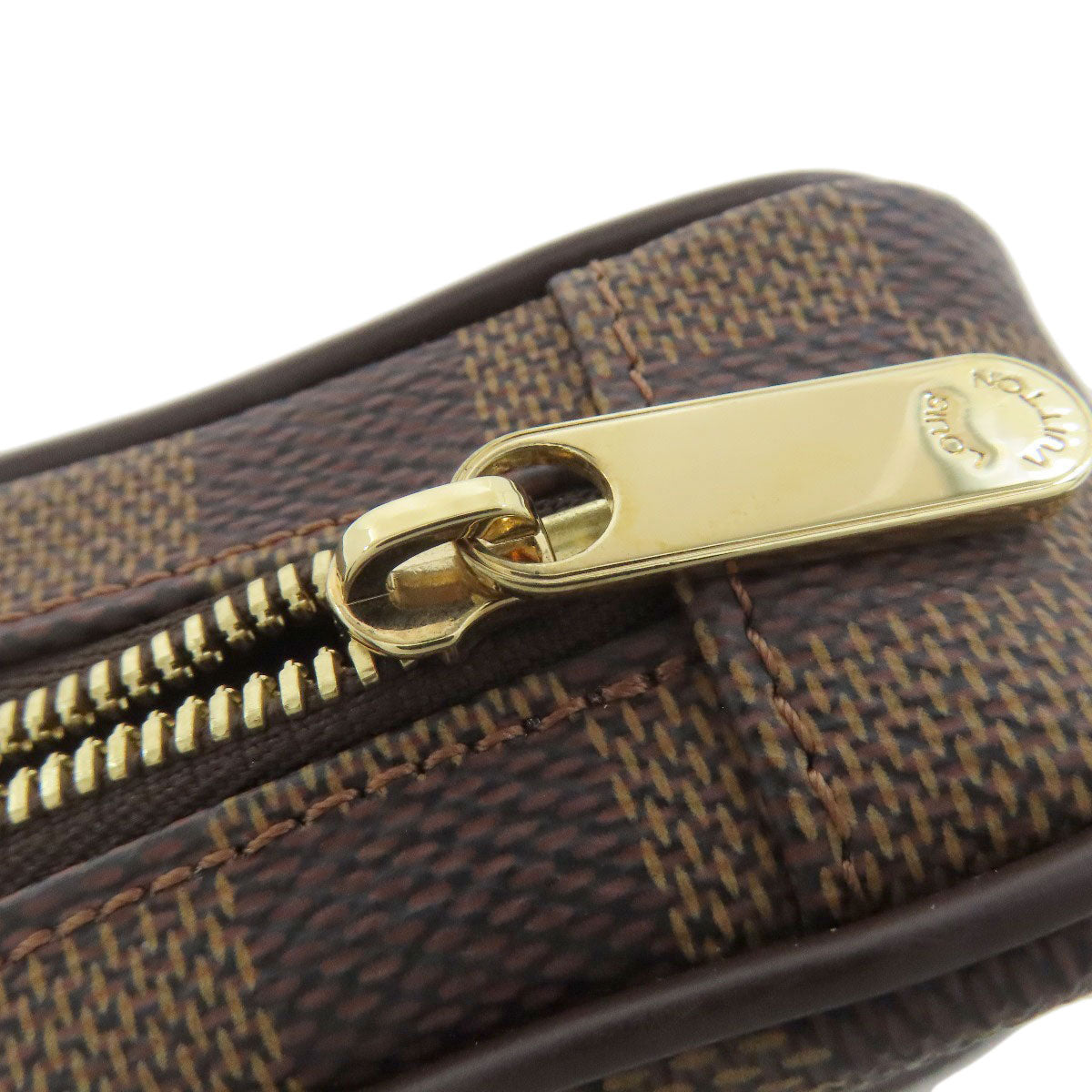 LOUIS VUITTON Accessory pouch N61738 Damier canvas Brown Etui Okapi PM Women Used