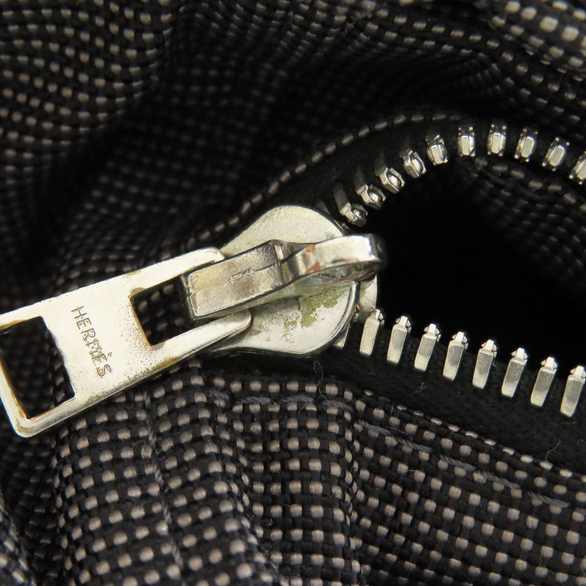 HERMES Tote Bag canvas gray Her LineGM