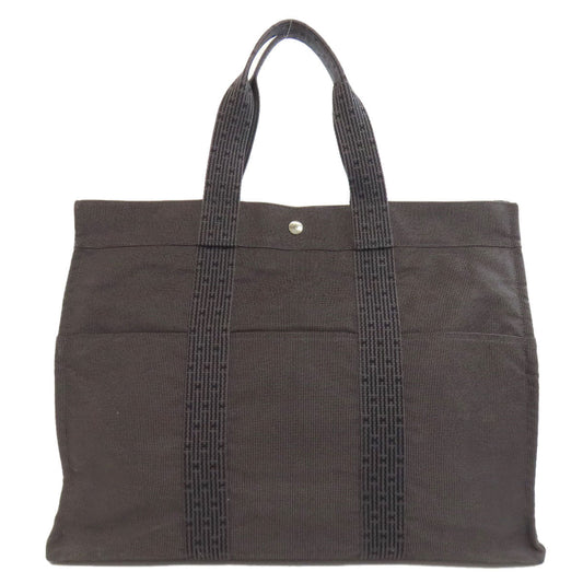 HERMES Tote Bag canvas gray Her LineGM