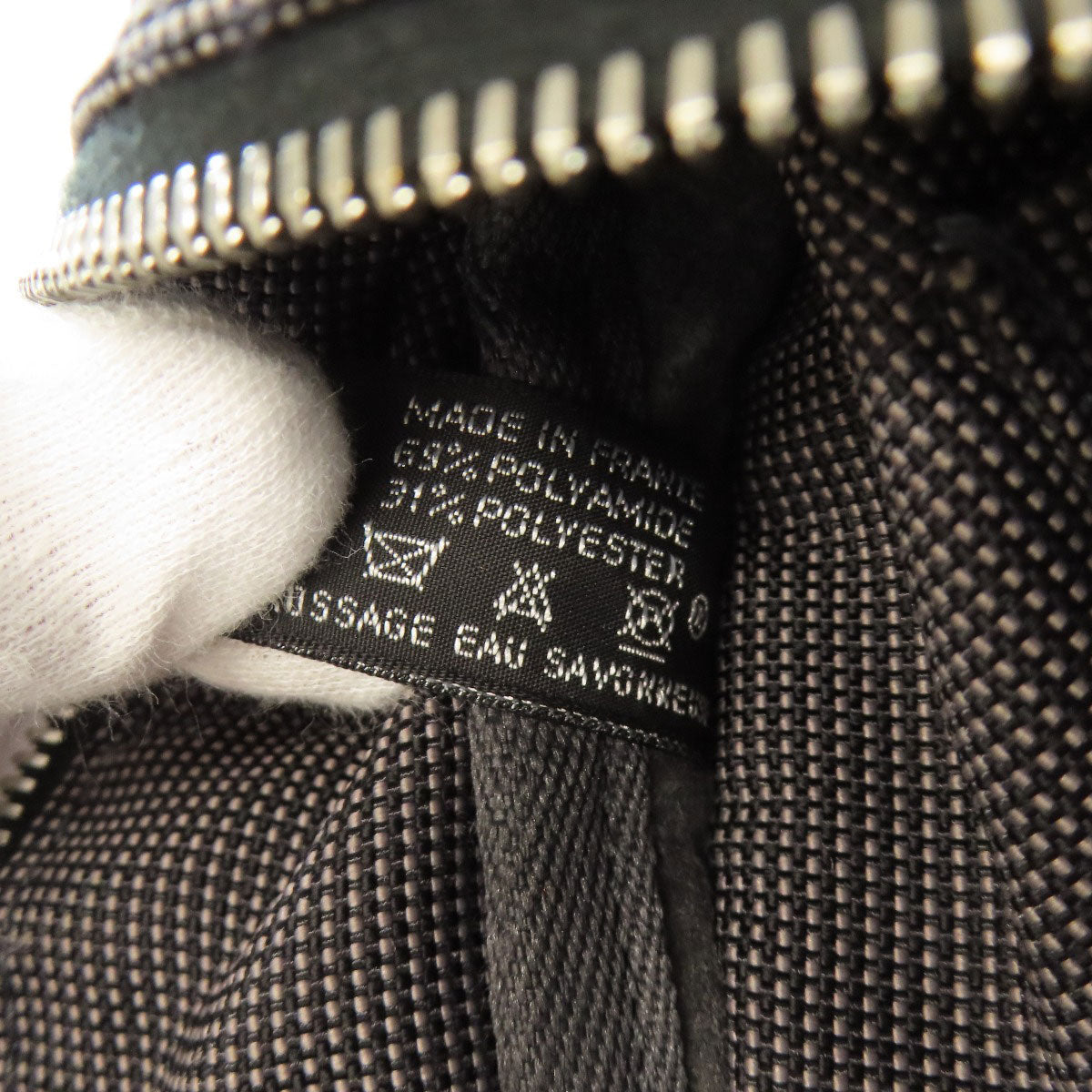 HERMES Tote Bag canvas gray Her LineGM