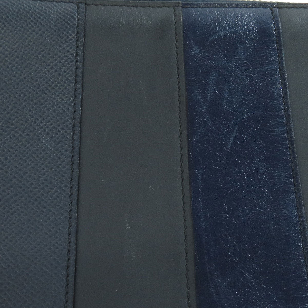 HERMES Clutch bag leather black stripe