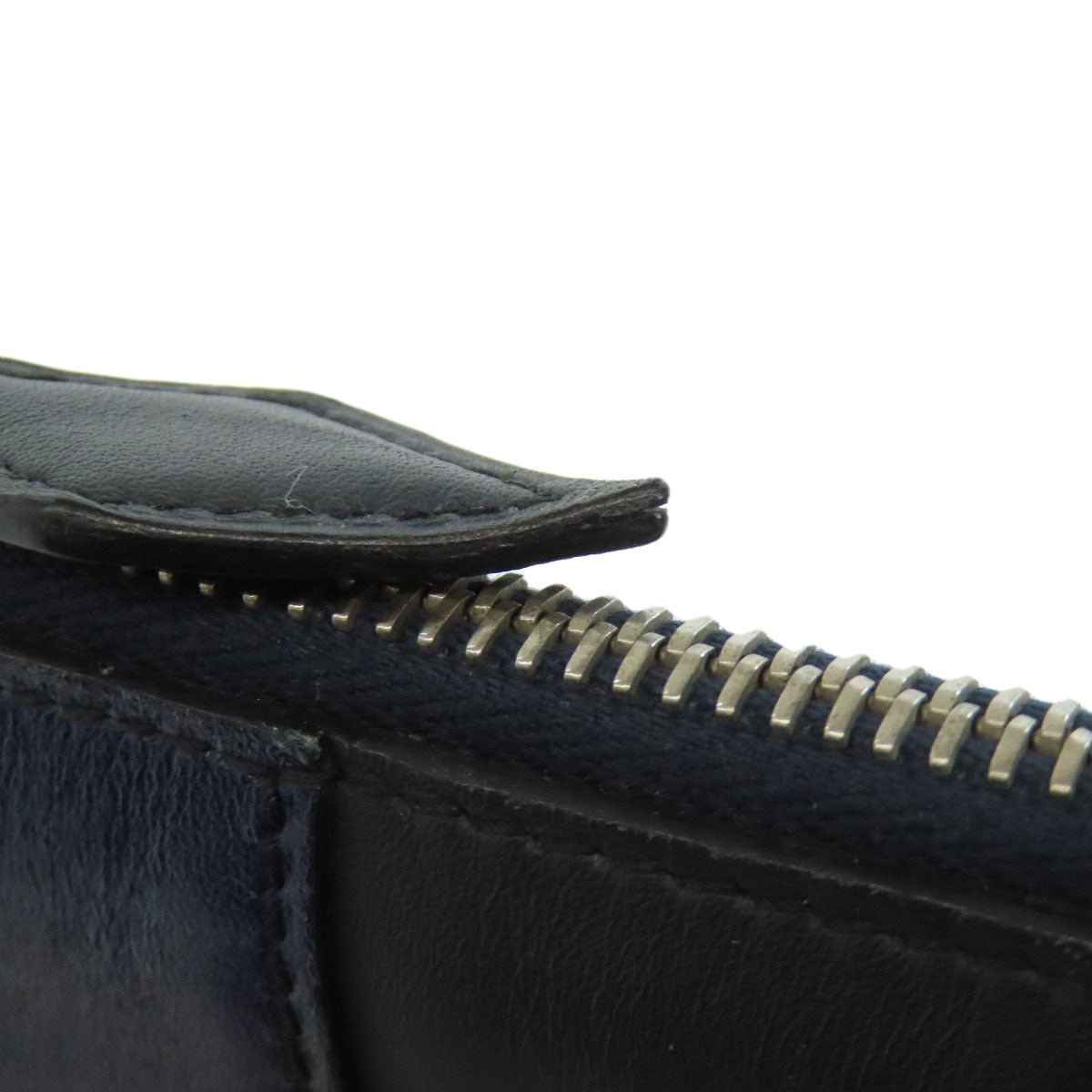 HERMES Clutch bag leather black stripe