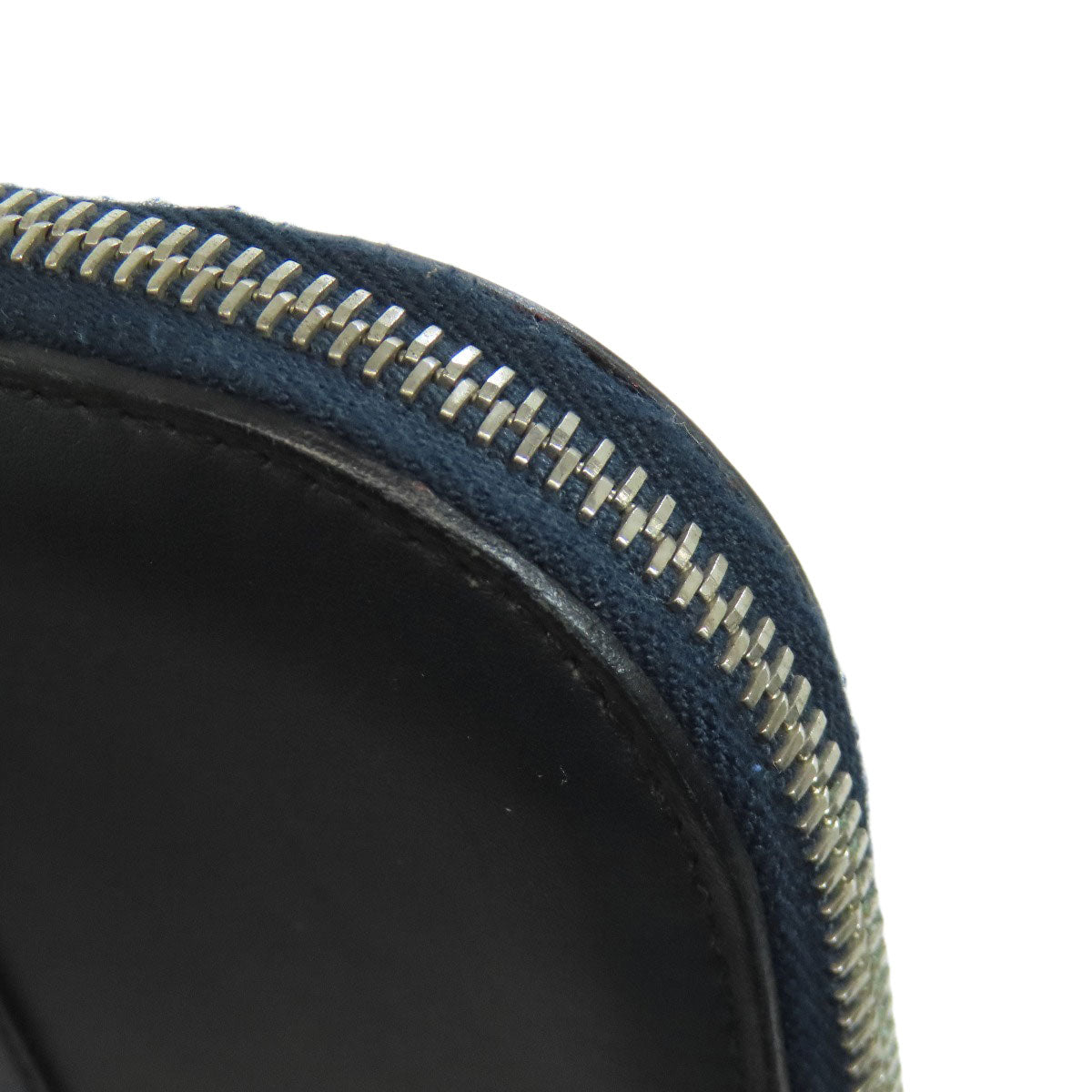 HERMES Clutch bag leather black stripe