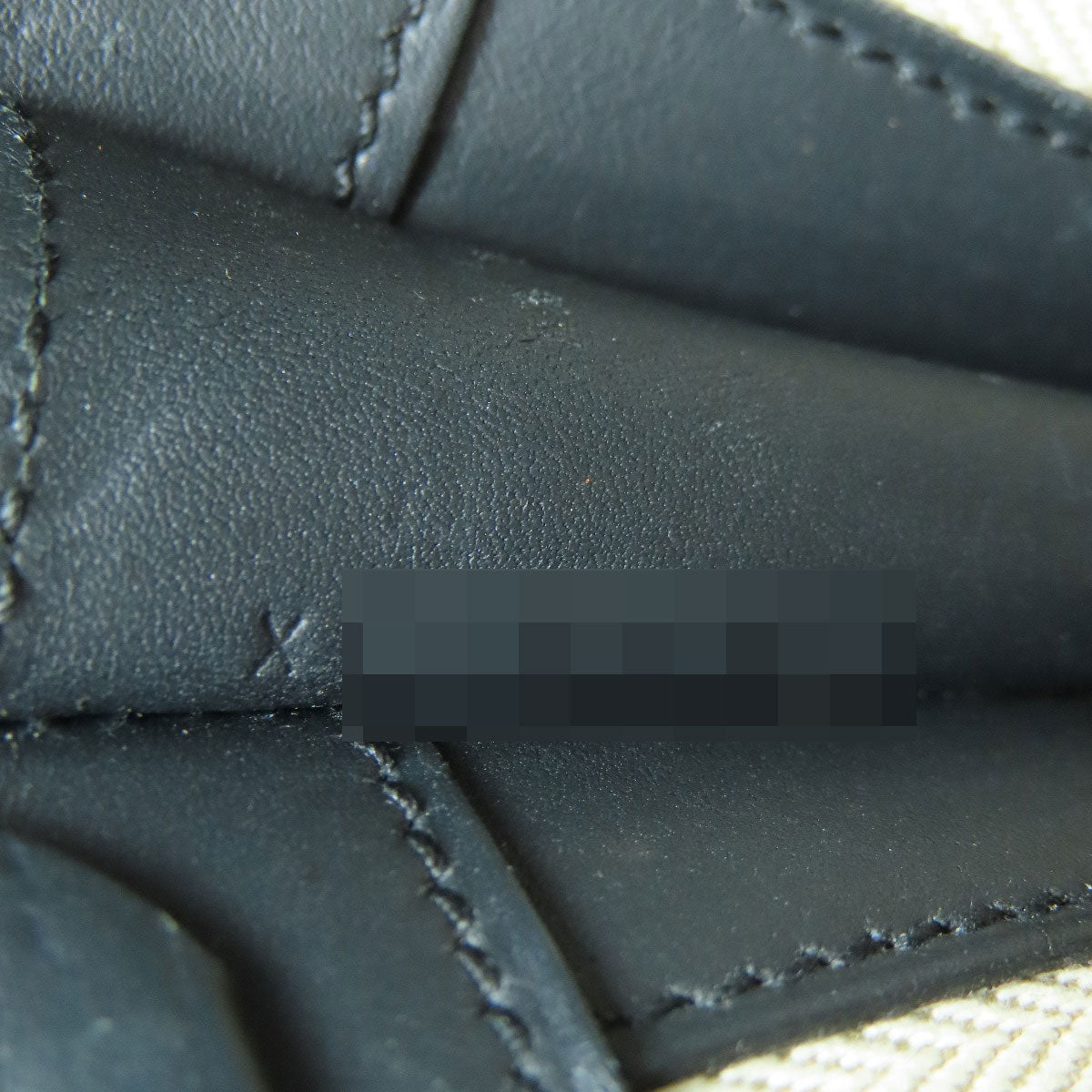 HERMES Clutch bag leather black stripe