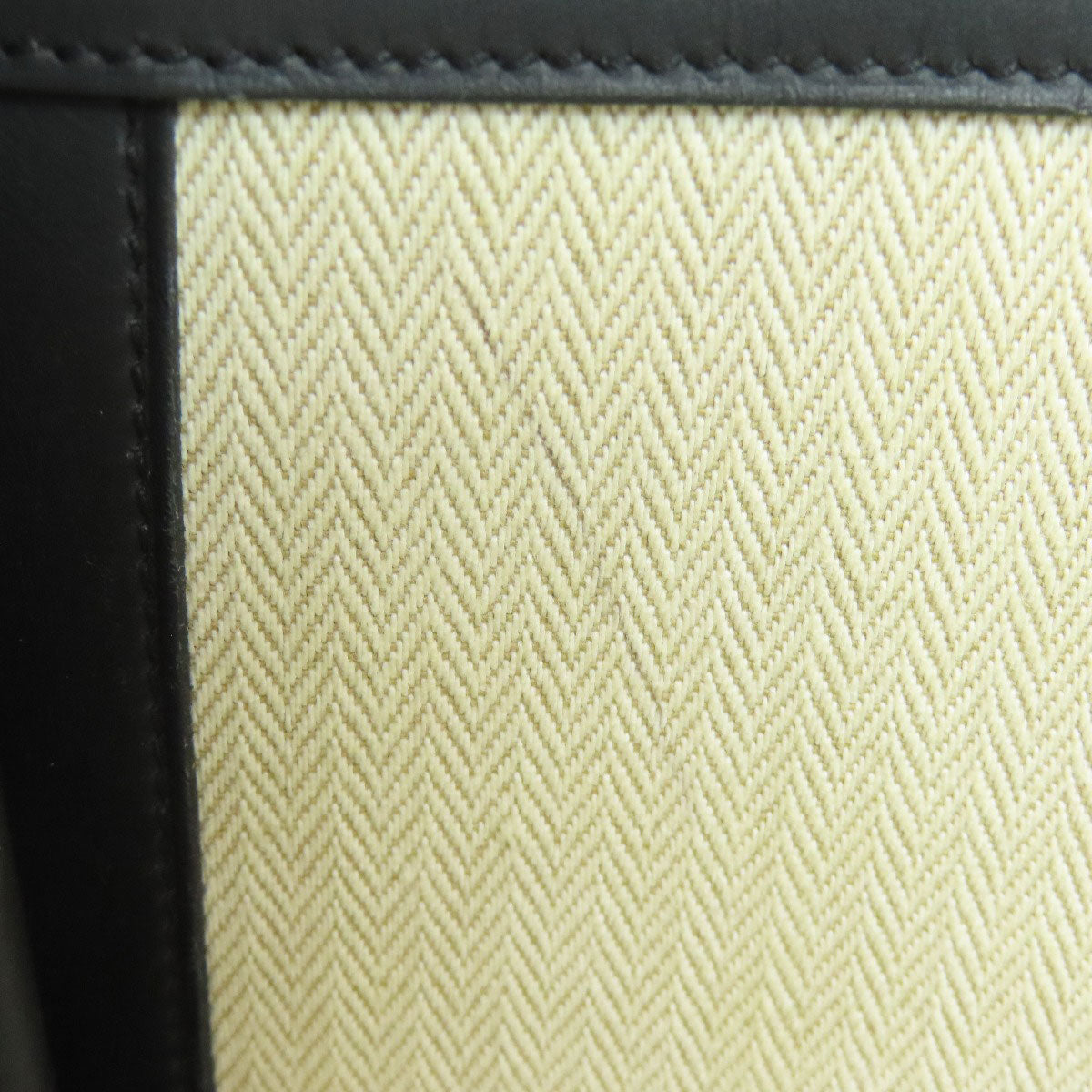 HERMES Clutch bag leather black stripe