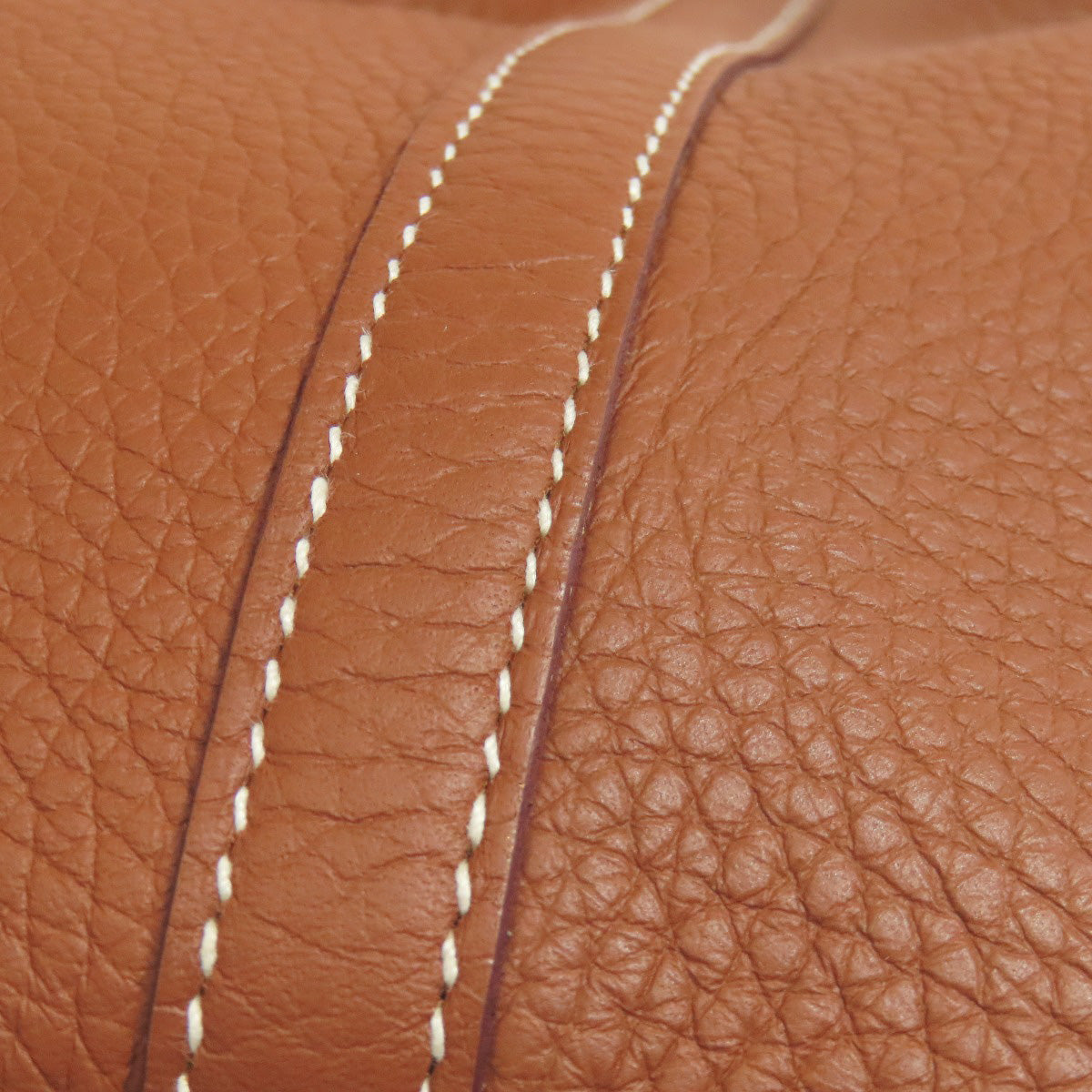 HERMES Handbag Taurillon Clemence Brown Picotin Lock MM SilverMetal