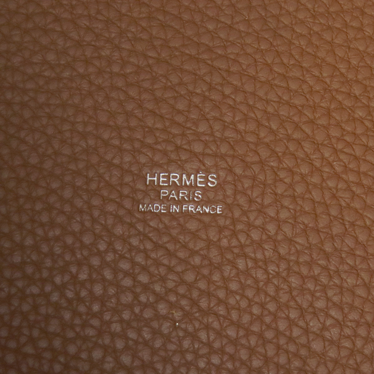 HERMES Handbag Taurillon Clemence Brown Picotin Lock MM SilverMetal