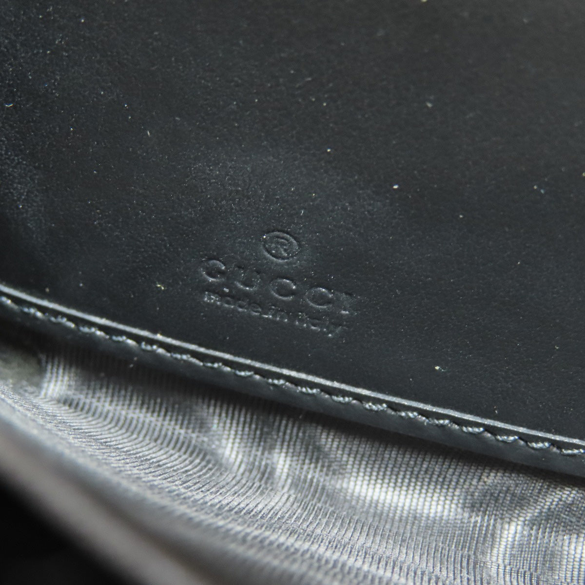 GUCCI Long Wallet Purse 625558 PVC black Zip Around GG Embossed mens Used