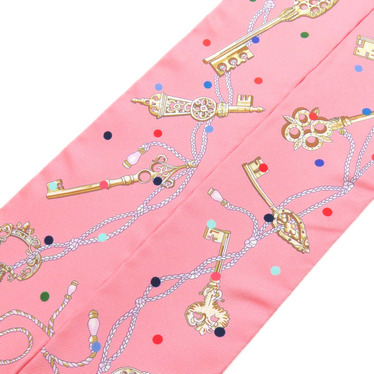 HERMES scarf silk pink Twilly Women Used