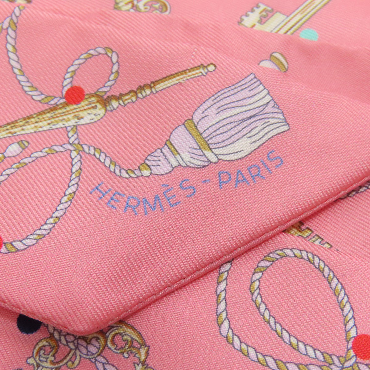 HERMES scarf silk pink Twilly Women Used