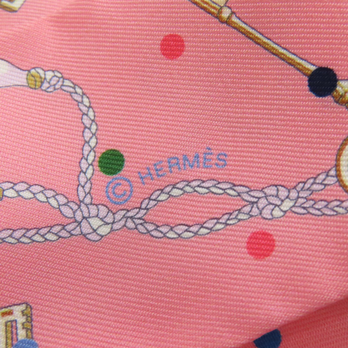 HERMES scarf silk pink Twilly Women Used