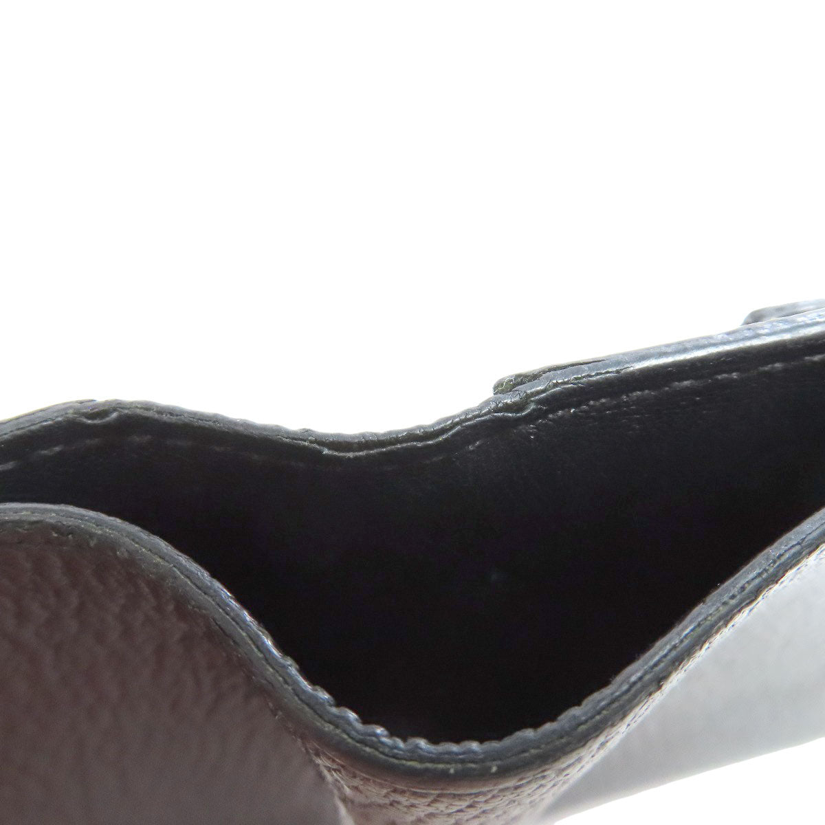 HERMES Bifold Wallet Shave black Bearn Compact SilverMetal