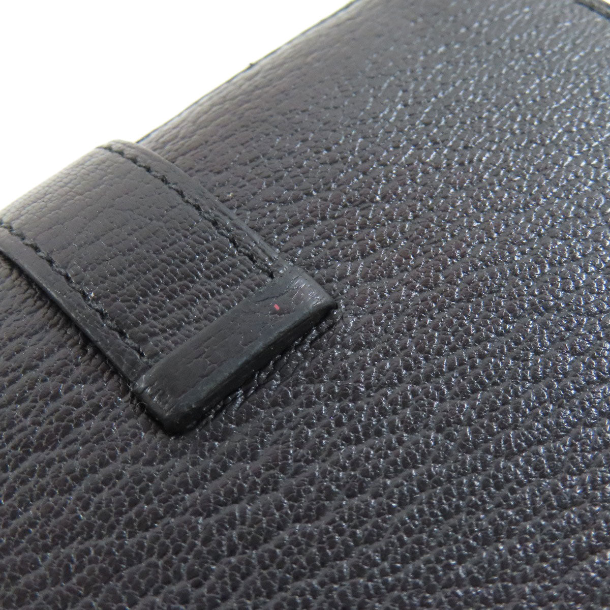 HERMES Bifold Wallet Shave black Bearn Compact SilverMetal