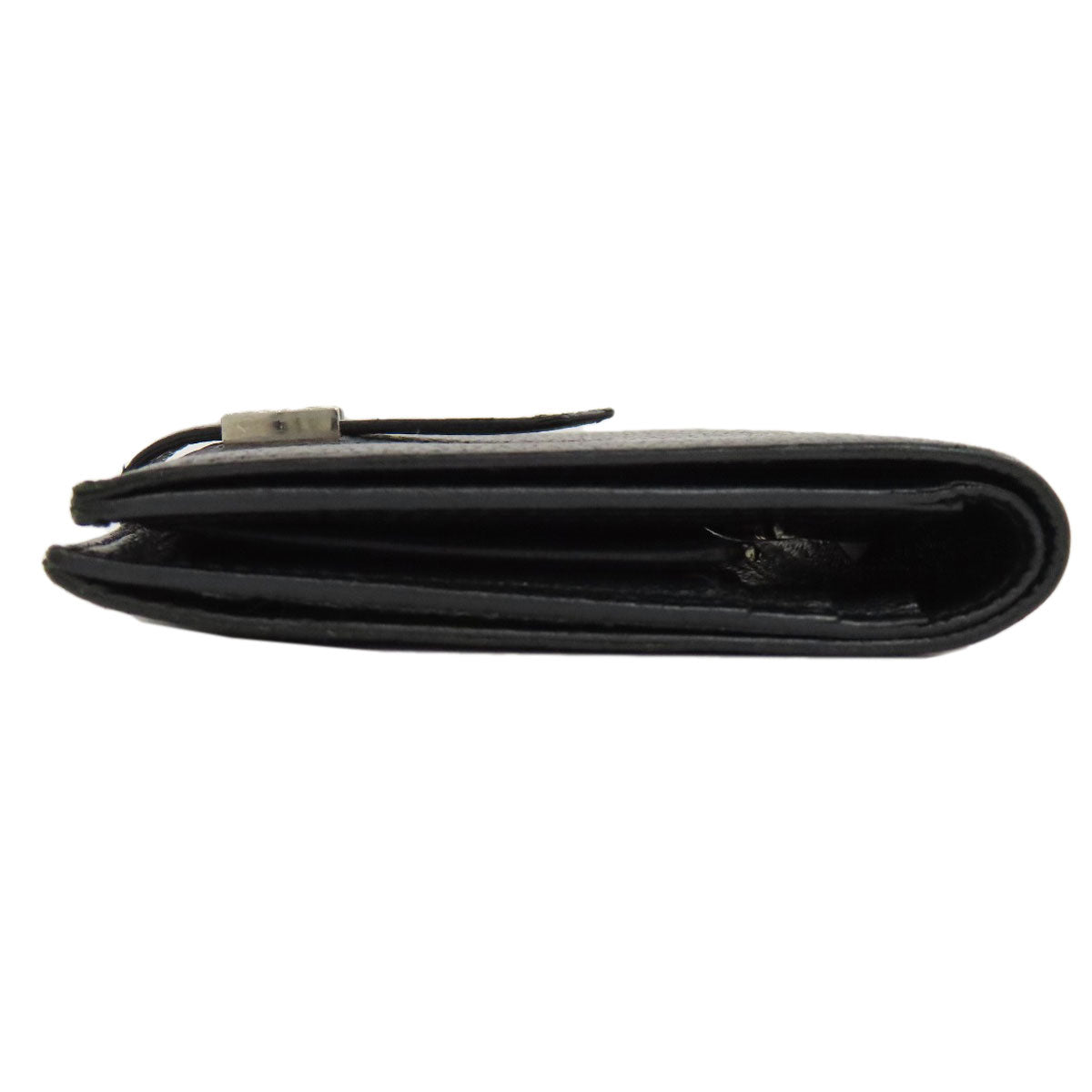 HERMES Bifold Wallet Shave black Bearn Compact SilverMetal