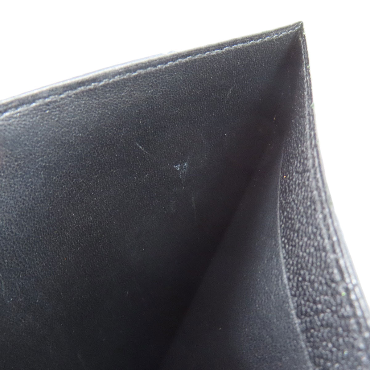 HERMES Bifold Wallet Shave black Bearn Compact SilverMetal