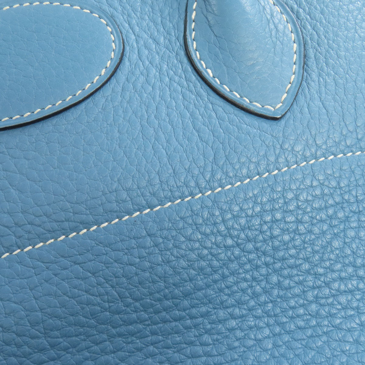 HERMES Handbag Taurillon Clemence blue Bolide 31 Blue Jean SilverMetal