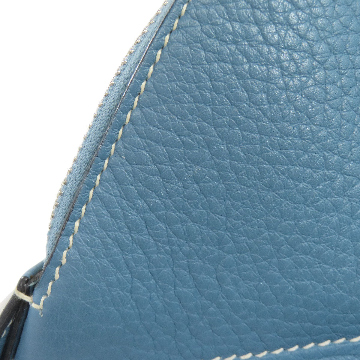 HERMES Handbag Taurillon Clemence blue Bolide 31 Blue Jean SilverMetal